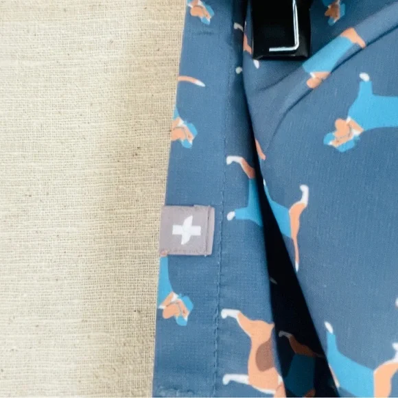 Figs Teal Blue Dog Print Scrub Cap - Picture 4 of 5